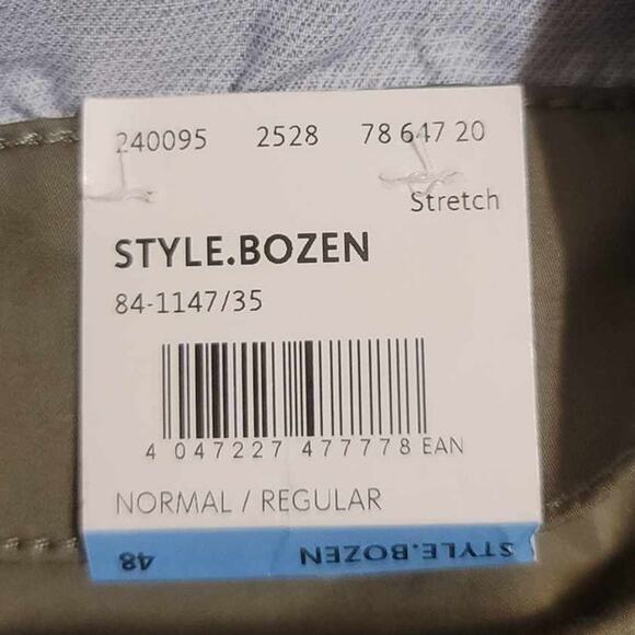 Brax Feel Good Bozen Flat Front Stretch Cotton Bermuda Shorts Green 33 NEW - Picture 4 of 16